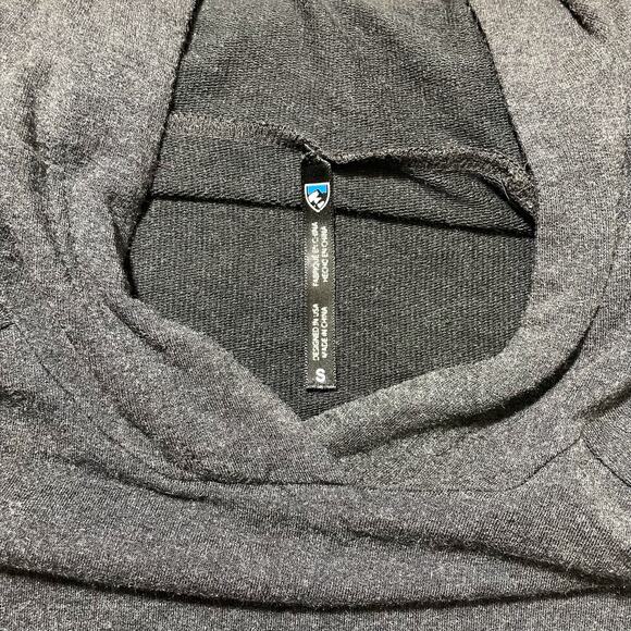 KUHL Pullover Hoodie Charcoal Gray Thumb Holes Modal Blend Style 8031 Size Small - Picture 3 of 13